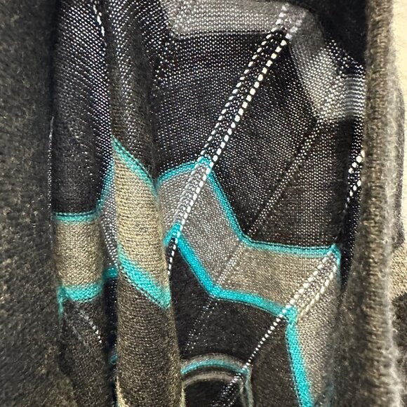 Krimson Klover 100% Merino Wool Chevron Knit Pull On Skirt Size M Short Gray - Picture 5 of 10